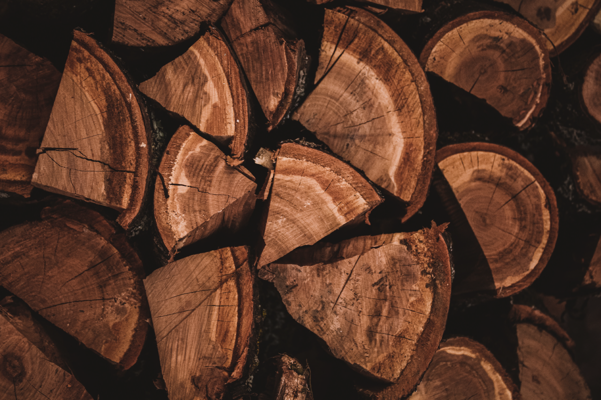 Stack of Split Logs