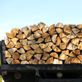 Split Logs on Delivery Truck